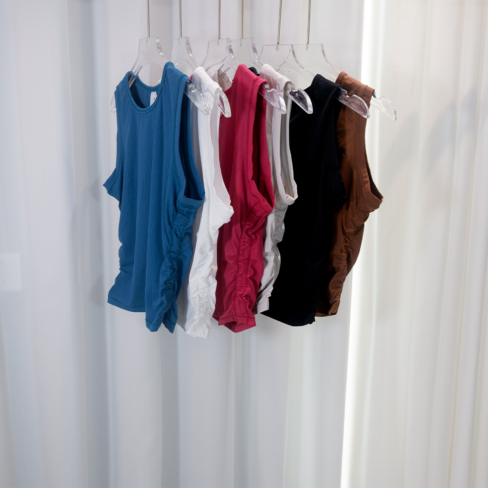 Tank Top Ribbed - Camiseta sin mangas acanalada de verano